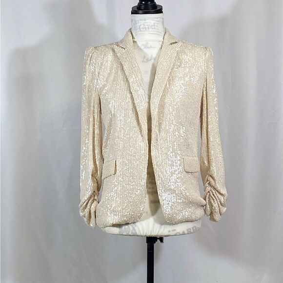 Generation Love Serafina Sequin Open-Front Blazer size S - Picture 6 of 14
